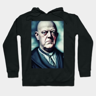 Digital Art Portrait of Aleister Crowley The Great Beast of Thelema Hoodie